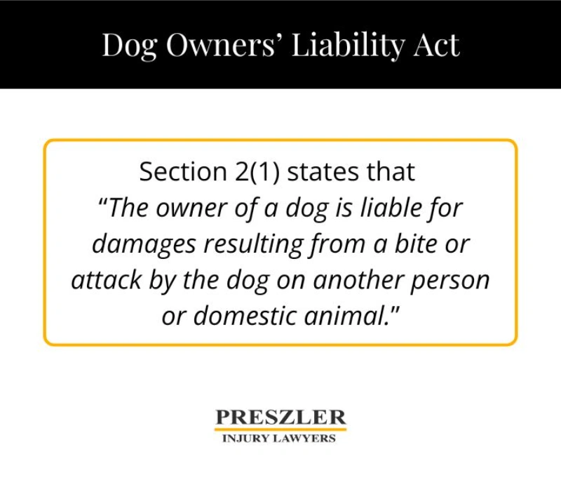 Description explaining section 2(1) of the Ontario Dog Owners' Liability Act