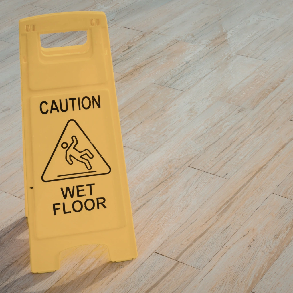 What Happens if You Slip and Fall Indoors – With or Without a Wet Floor Sign
