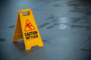 Slip and Fall Accidents and Wet Floor Signs Details Matter